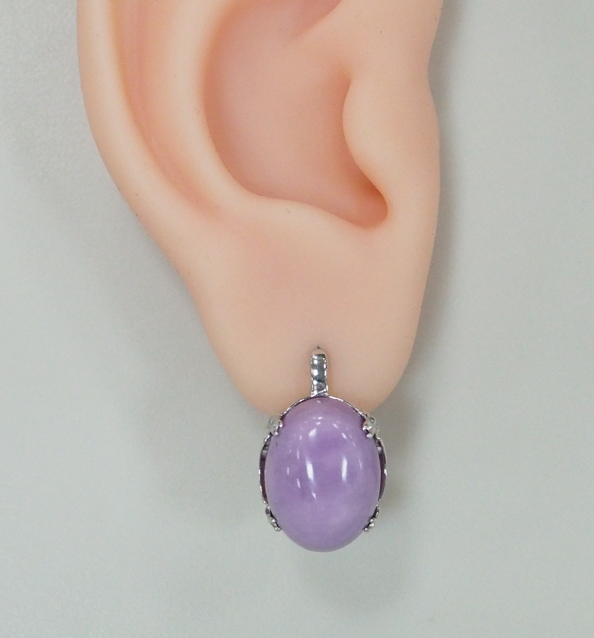 Серебряные серьги с фосфосидеритами